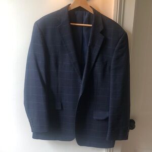 Bellissimo Blue Windowpane Sport Coat (Men’s 42 Tall)